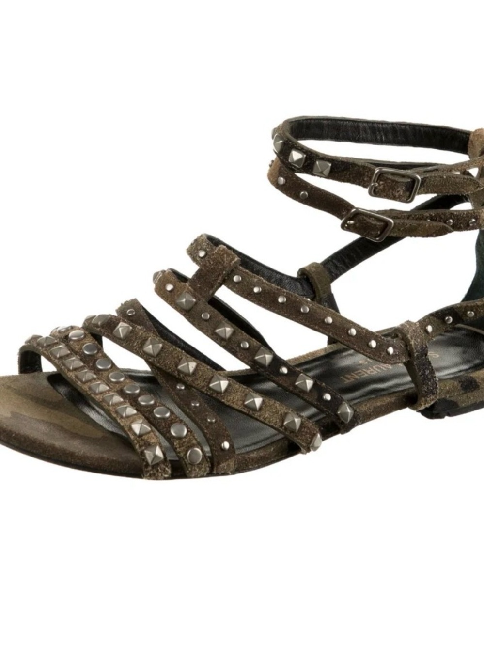 Saint Laurent Suede Studded Accents Gladiator Sandals
Size 39.5 EU